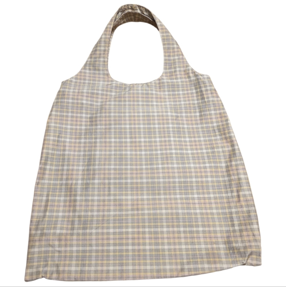 COS Multicolor Checked Shopper Tote Bag Plaid Minimalist Slouchy EUC - Picture 5 of 14